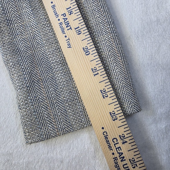 Vintage Pendleton Jacket Womens 6‎ Silver Herringbone Tweed Blazer Silk Blend - Picture 6 of 14